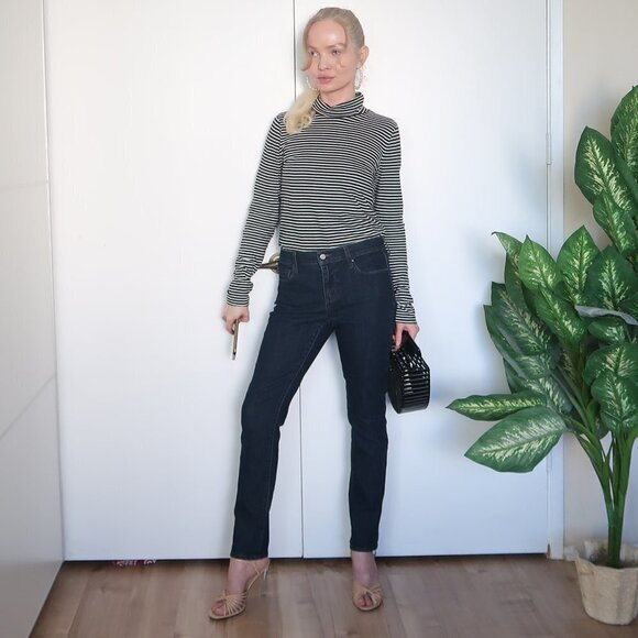 DKNY Slim Fit Skinny Dark Blue Jeans - Picture 9 of 12